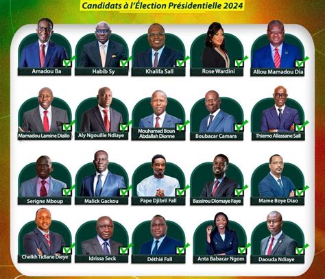liste candidats presidentielles 2024 senegal